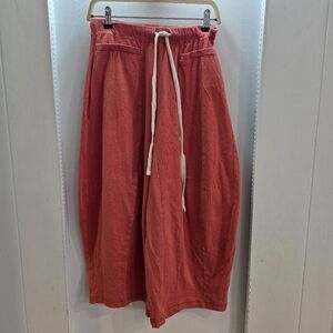 Intimately Free People Wide Leg Linen Coral Pants Drawstring XS